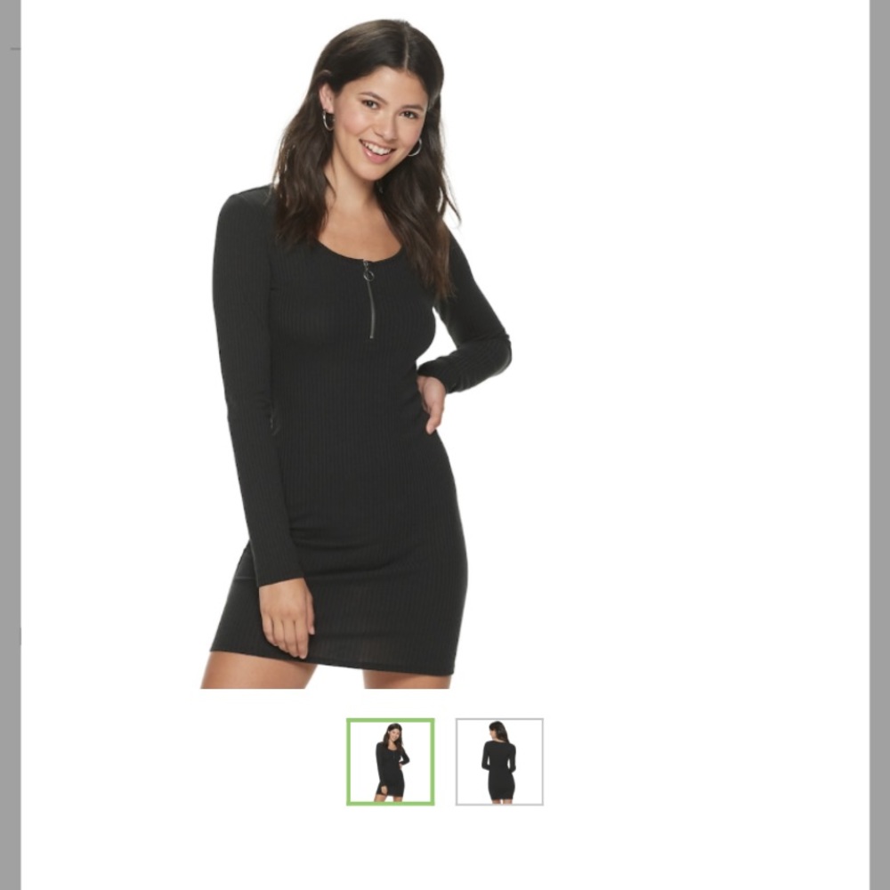 Brand new black ribbed bodycon dress